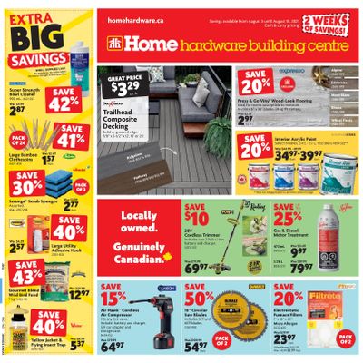 Home Hardware Building Centre (ON) Flyer August 5 to 18