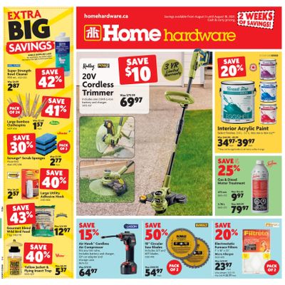 Home Hardware (ON) Flyer August 5 to 18
