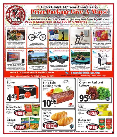 The 49th Parallel Grocery Flyer August 5 to 11