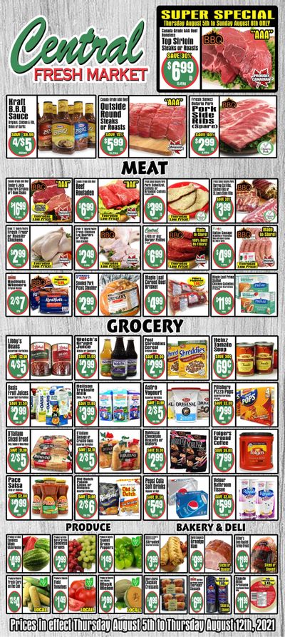 Central Fresh Market Flyer August 5 to 12