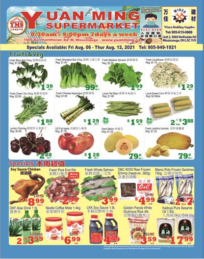 Yuan Ming Supermarket Flyer August 6 to 12