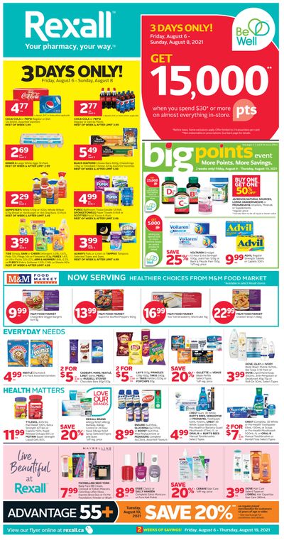 Rexall (West) Flyer August 6 to 19