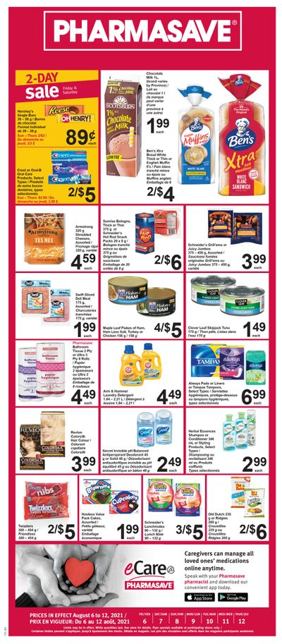 Pharmasave (NB) Flyer August 6 to 12