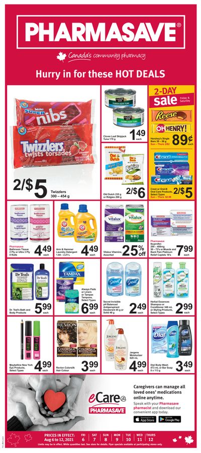 Pharmasave (ON & West) Flyer August 6 to 12