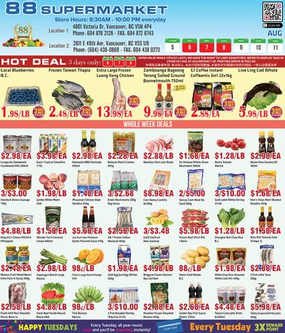 88 Supermarket Flyer August 5 to 11