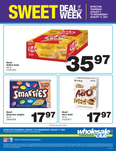 Wholesale Club Sweet Deal of the Week Flyer August 5 to 11