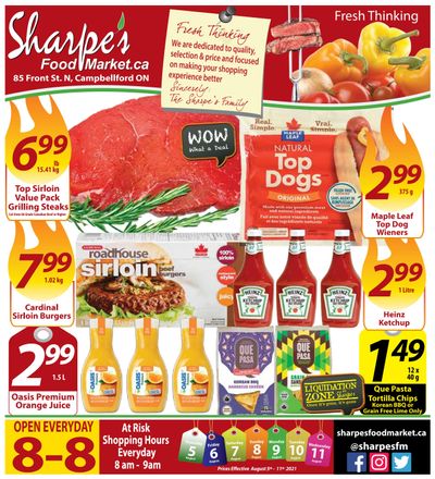 Sharpe's Food Market Flyer August 5 to 11