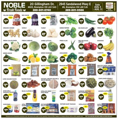 Noble Fresh Foods Flyer August 5 to 11