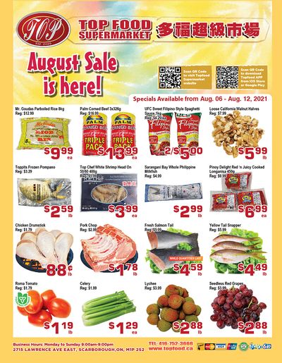 Top Food Supermarket Flyer August 6 to 12