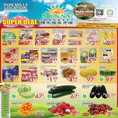 Sunny Foodmart (Don Mills) Flyer August 6 to 12