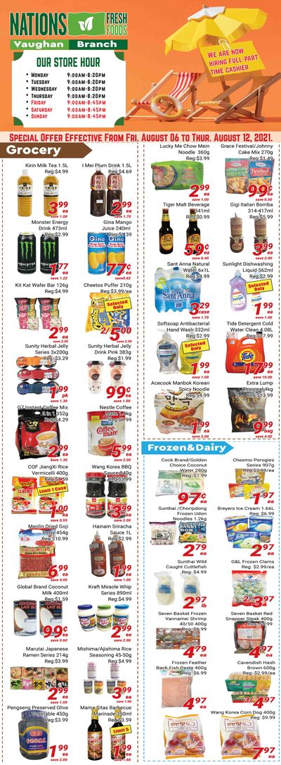 Nations Fresh Foods (Vaughan) Flyer August 6 to 12