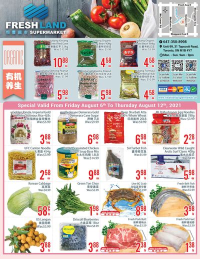 FreshLand Supermarket Flyer August 6 to 12