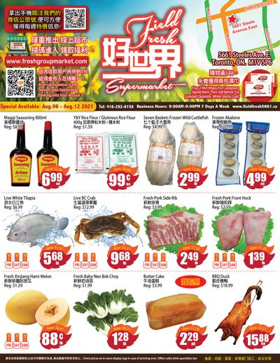 Field Fresh Supermarket Flyer August 6 to 12