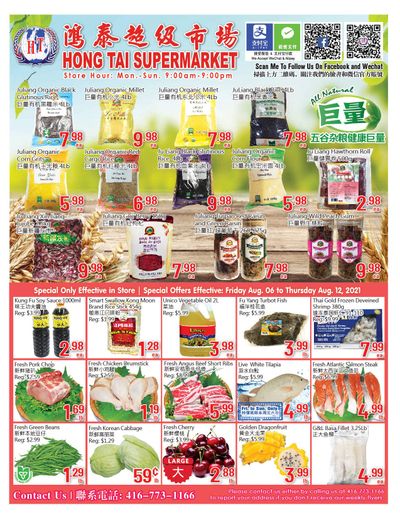 Hong Tai Supermarket Flyer August 6 to 12