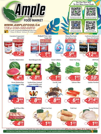 Ample Food Market (Brampton) Flyer August 6 to 12