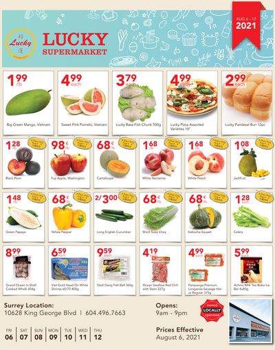 Lucky Supermarket (Surrey) Flyer August 6 to 12