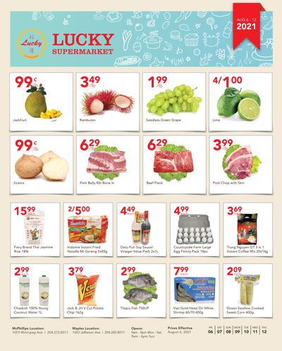 Lucky Supermarket (Winnipeg) Flyer August 6 to 12