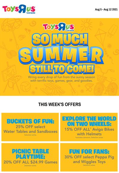 Toys R Us Flyer August 5 to 11