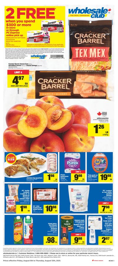 Real Canadian Wholesale Club Flyer August 6 to 12