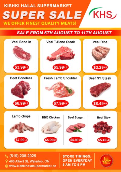 Kishki Halal Supermarket Flyer August 6 to 11