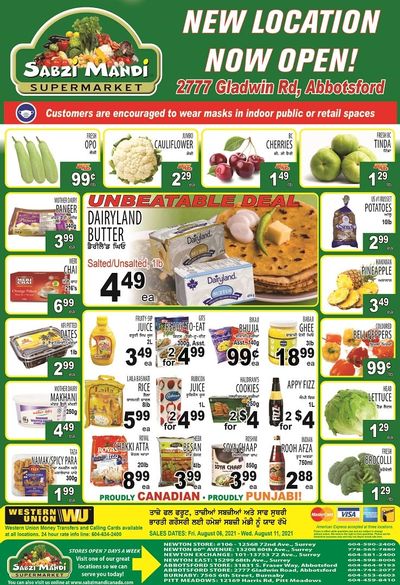 Sabzi Mandi Supermarket Flyer August 6 to 11