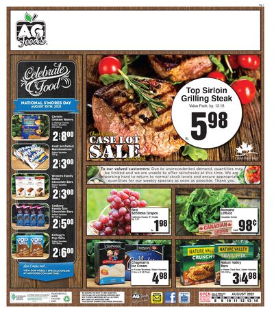 AG Foods Flyer August 8 to 14