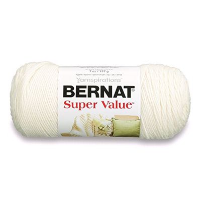 Bernat 16405307414 Super Value Yarn, Natural, Single Ball, 1 - Pack $6.97 (Reg $11.99)