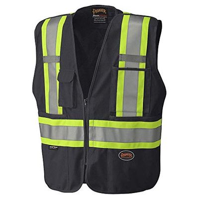 Pioneer Tear-Away Reflective Safety Vest, Front Zipper, Mesh Back, Black, XS, V1021170-XS $29.81 (Reg $35.24)