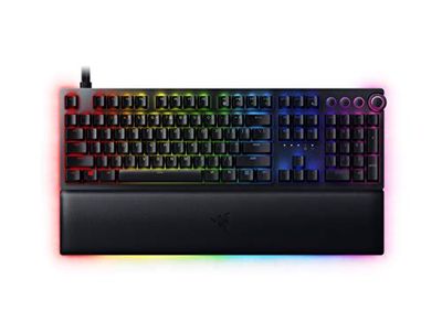 Razer Huntsman V2 Analog Gaming Keyboard: Razer Analog Optical Switches - Chroma RGB Lighting - Magnetic Plush Wrist Rest - Dedicated Media Keys & Dial - Classic Black $250.29 (Reg $329.99)
