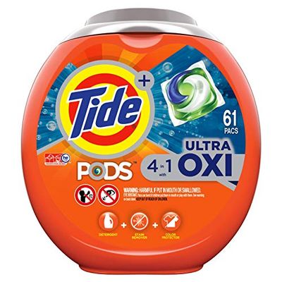 Tide PODS 4 in 1, Ultra Oxi, Laundry Detergent Liquid Pacs, 61 Count - Packaging May Vary $16.7 (Reg $21.99)