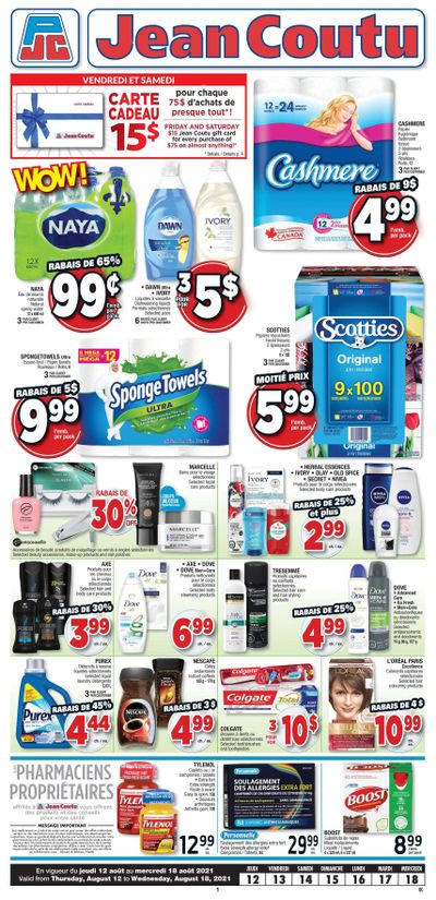 Jean Coutu (QC) Flyer August 12 to 18