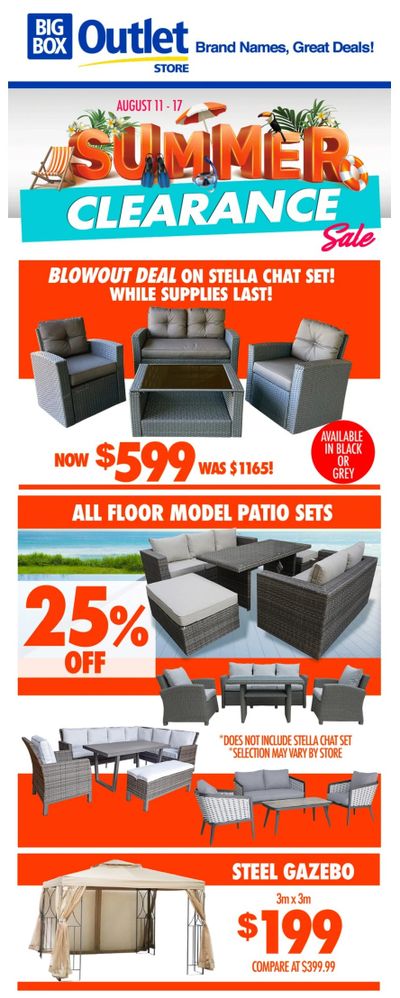 Big Box Outlet Store Flyer August 11 to 17