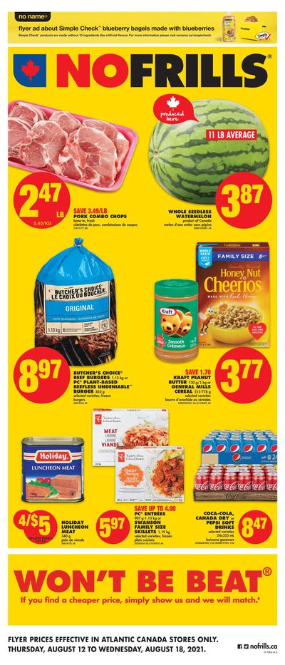 No Frills (Atlantic) Flyer August 12 to 18