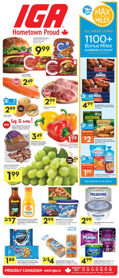 IGA (West) Flyer August 12 to 18