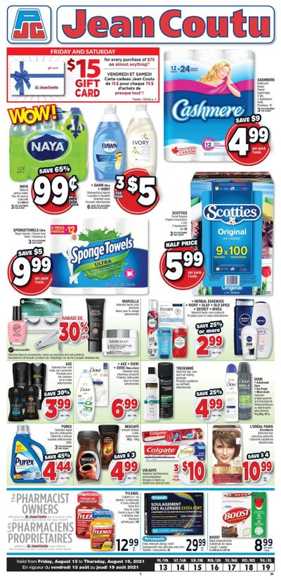 Jean Coutu (ON) Flyer August 13 to 19