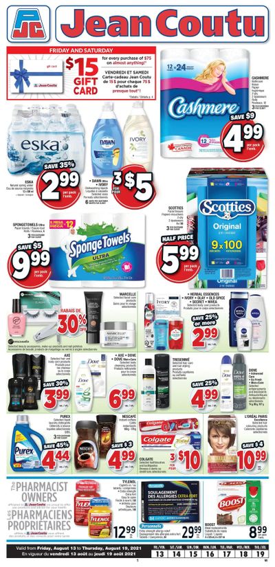 Jean Coutu (NB) Flyer August 13 to 19