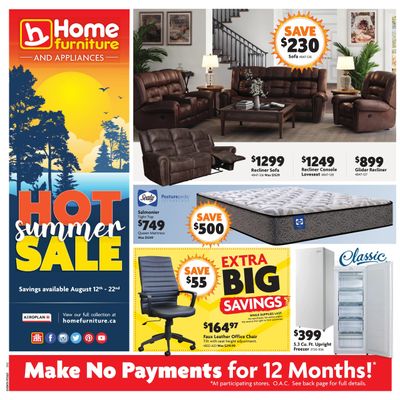 Home Furniture (Atlantic) Flyer August 12 to 22