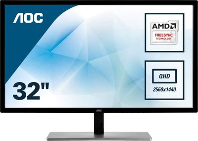 AOC Q3279VWFD8 31.5" QHD 2560x1440 Monitor on Sale for $262.32 (Save 61.67) at Amazon Canada