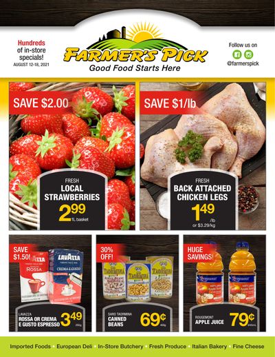 Farmer's Pick Flyer August 12 to 18