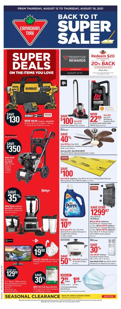 Canadian Tire (Atlantic) Flyer August 12 to 19