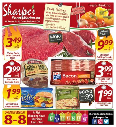 Sharpe's Food Market Flyer August 12 to 18