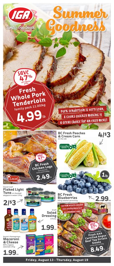 IGA Stores of BC Flyer August 13 to 19