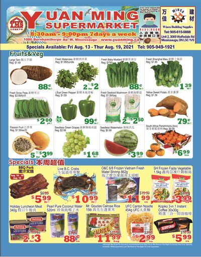 Yuan Ming Supermarket Flyer August 13 to 19