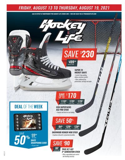 Pro Hockey Flyer August 13 to 19