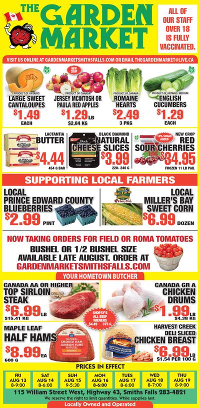 The Garden Market Flyer August 13 to 19