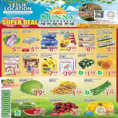 Sunny Supermarket (Leslie) Flyer August 13 to 19