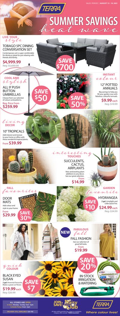 Terra Greenhouses Flyer August 13 to 19