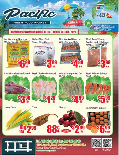 Pacific Fresh Food Market (North York) Flyer August 13 to 19