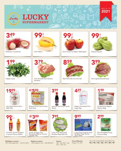Lucky Supermarket (Winnipeg) Flyer August 13 to 19
