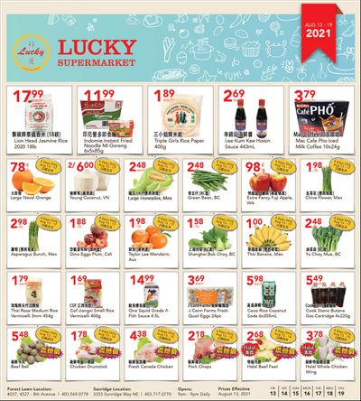 Lucky Supermarket (Calgary) Flyer August 13 to 19